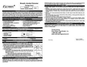 iscreen i ba 02 breath alcohol test package insert blue grass drug